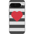 Black And White Striped Heart Pixel 9 Pro XL Skin